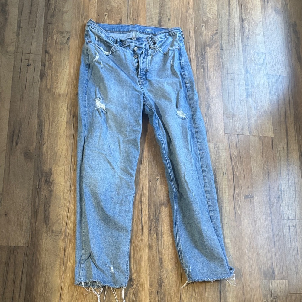 Old Navy Sky-Hi Straight Blue Jeans